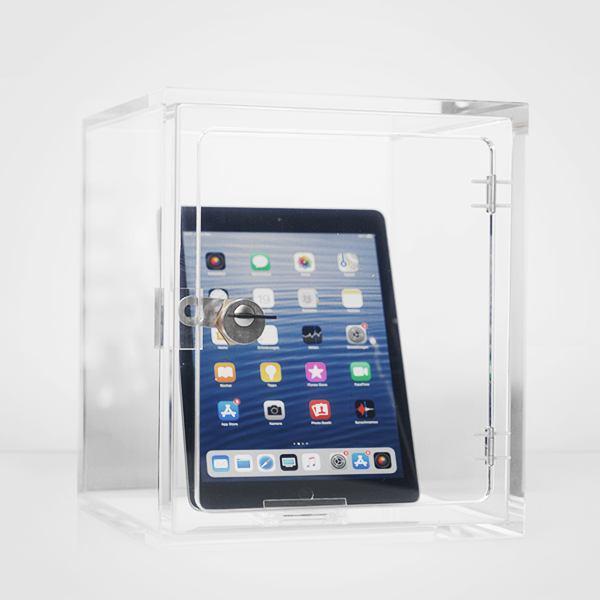 Plexiglas-Tresor mit Tablet als Hauptgewinn